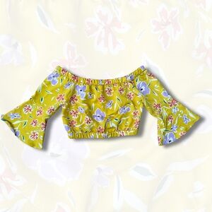 BCBGeneration Yellow Floral Top